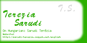 terezia sarudi business card