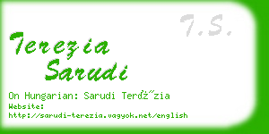 terezia sarudi business card